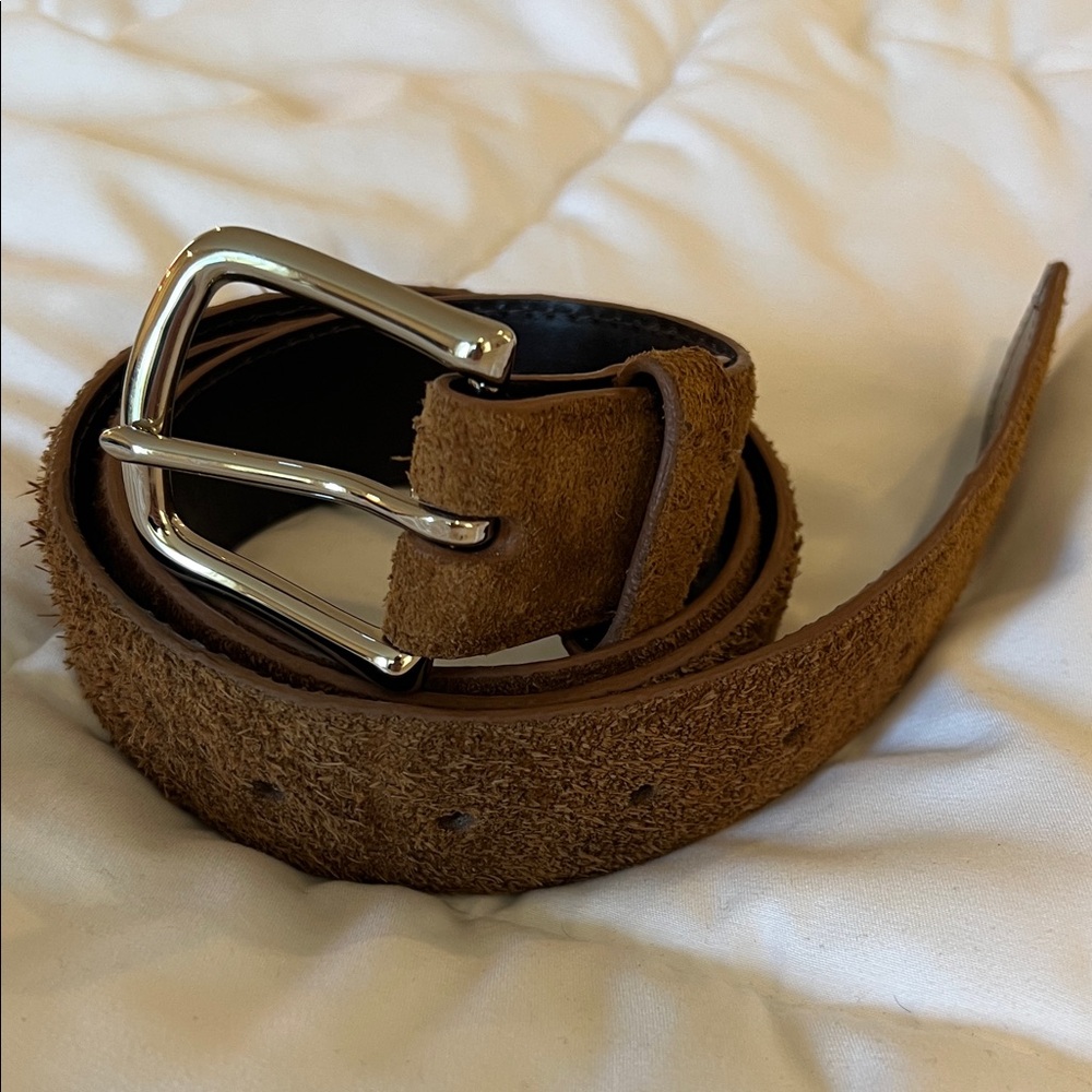 Suede Brown Men's Casual Belt